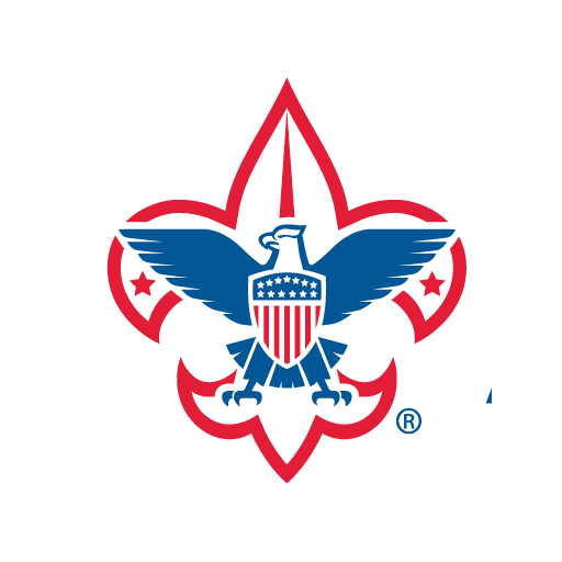 The image shows the Boy Scouts of America logo featuring an eagle and shield.