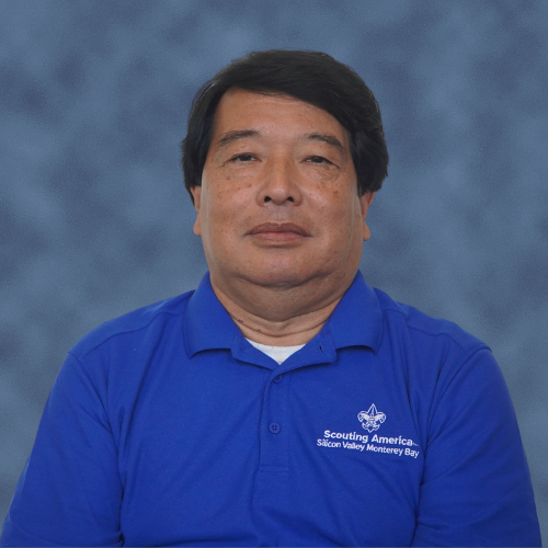A person in a blue polo shirt with an emblem and "Scouting America - Silicon Valley Monterey Bay" text.